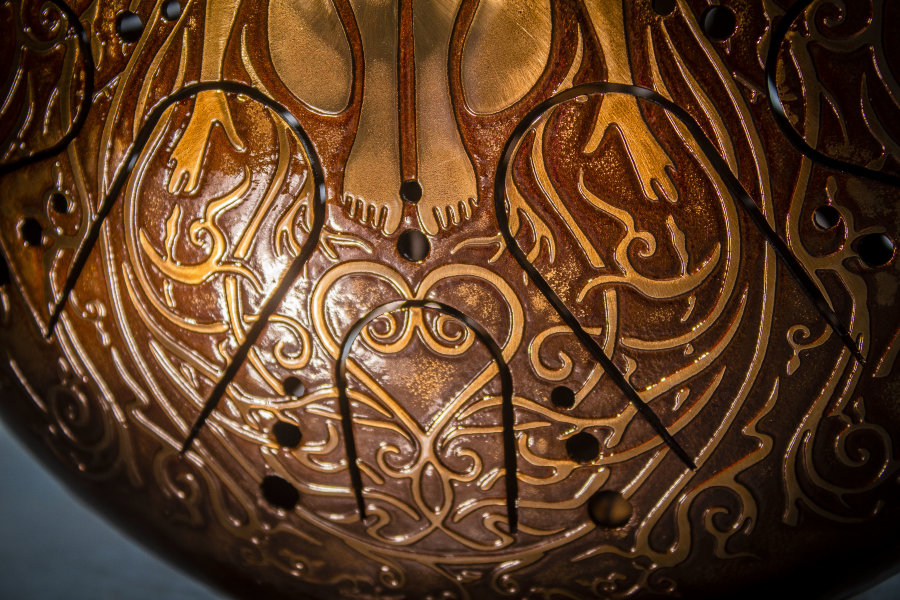 Tank Drum Kosmosky 12" (30 cm) KSY-64" Element of earth" 2-sided / B minor; E minor - Tank Drum Kosmosky 12" (30 cm) KSY-64" Element of earth" 2-sided / B minor; E minor