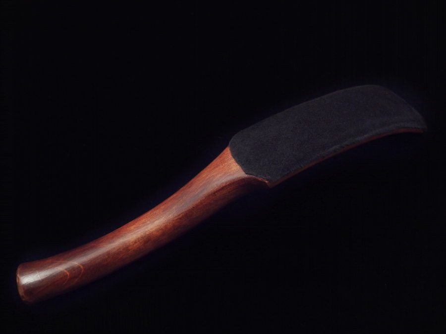 Shamanic Drum Mallet Suede Carved - Shamanic Drum Mallet Suede Carved