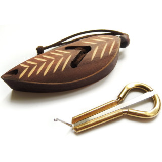 Jaw Harp - Altai Khomus by Pavel Potkin with Dark Wooden Case (Jew's Harp / Mouth Harp / Vargan / Khomuz)