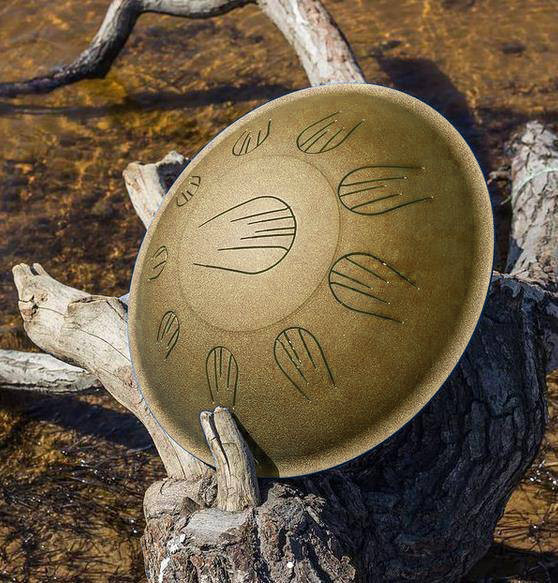 Shamanic Tongue Drum Gold 15" (39 cm) - Shamanic Tongue Drum Gold 15" (39 cm)