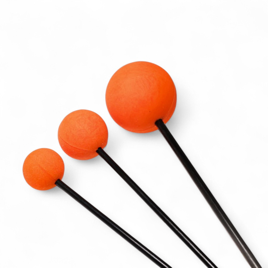 Flumi Stick - Rubber Gong Friction Mallet, Orange - Flumi Stick - Rubber Gong Friction Mallet, Orange