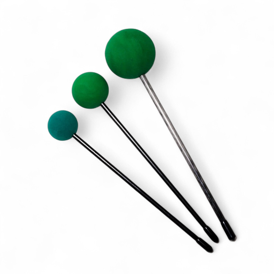 Flumi Stick - Rubber Gong Friction Mallet, Green - Flumi Stick - Rubber Gong Friction Mallet, Green