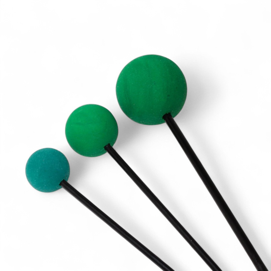 Flumi Stick - Rubber Gong Friction Mallet, Green - Flumi Stick - Rubber Gong Friction Mallet, Green