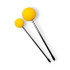 Flumi Stick - Rubber Gong Friction Mallet, Yellow - Flumi Stick - Rubber Gong Friction Mallet, Yellow