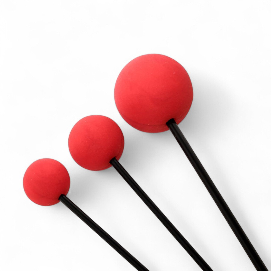 Flumi Stick - Rubber Gong Friction Mallet, Red - Flumi Stick - Rubber Gong Friction Mallet, Red