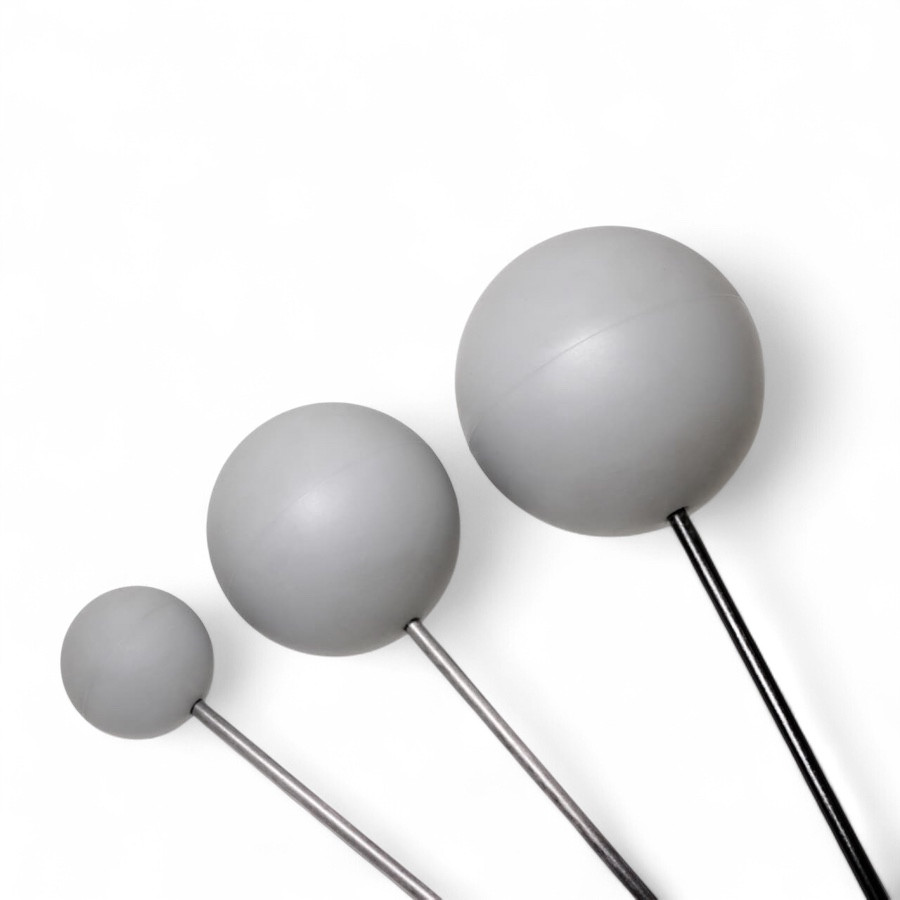 Flumi Stick - Rubber Gong Friction Mallet, Grey - Flumi Stick - Rubber Gong Friction Mallet, Grey