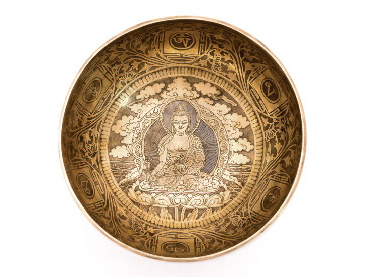 Forged singing bowl "LUMBINI" LB-006 (23,7cm, Key: E 162Hz) - Forged singing bowl "LUMBINI" LB-006 (23,7cm, Key: E 162Hz)