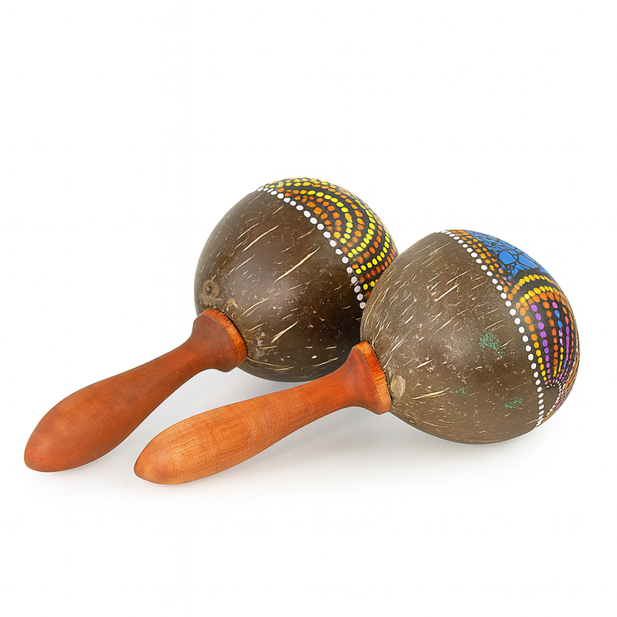 Shamanic Coconut Maracas / Shaker - Shamanic Coconut Maracas / Shaker