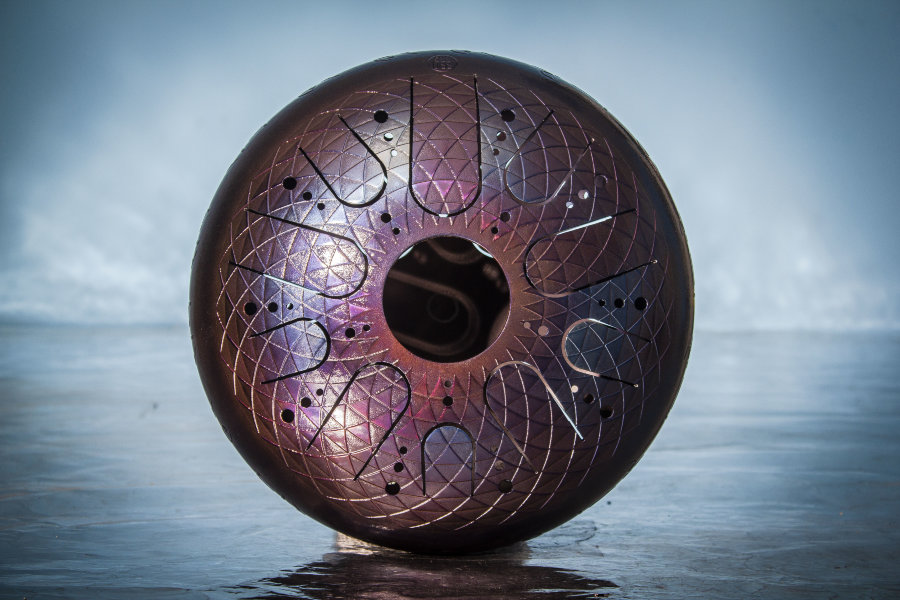 Tank Drum Kosmosky 12" ( 30 cm) KSY-199 "Sri Yantra" 2-sided / D minor; C major - Tank Drum Kosmosky 12" ( 30 cm) KSY-199 "Sri Yantra" 2-sided / D minor; C major