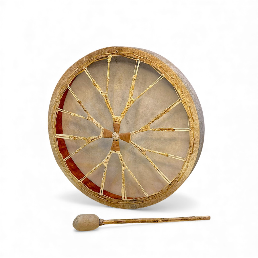 Shamanic Drum Siberian Woven Handle 20" (50cm) - Shamanic Drum Siberian Woven Handle 20" (50cm)