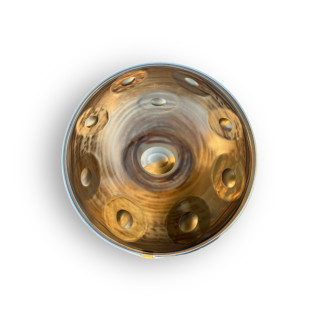Handpan Torsepan - D Kurd, 10 Top + 2 Bottom Tones, Stainless Steel, Amber