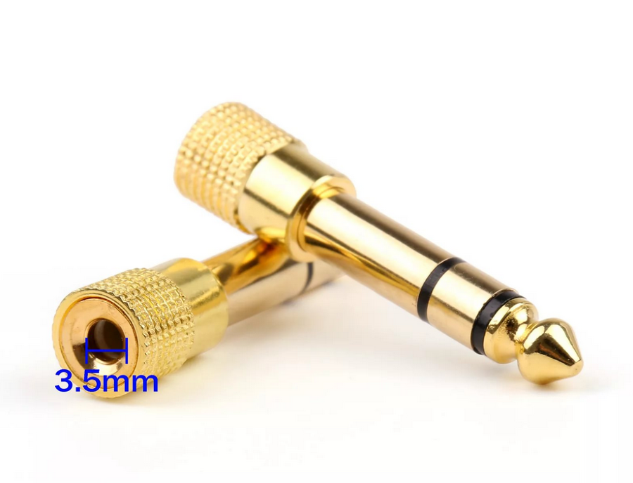 Adapter 3.5 Jack - 6.3 Jack (Stereo Plug) - Adapter 3.5 Jack - 6.3 Jack (Stereo Plug)