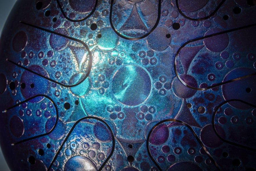 Tank Drum Kosmosky 12" (30 cm) KSY-5 "Circles on fields" B minor - Tank Drum Kosmosky 12" (30 cm) KSY-5 "Circles on fields" B minor